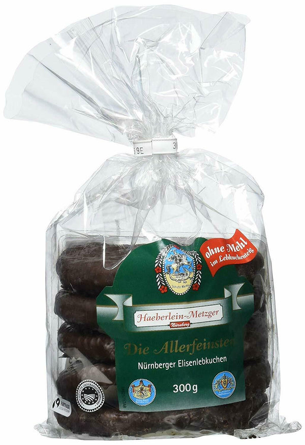 Die Allerfeinsten Elisen Lebkuchen 3x300 g Haeberlein Metzger ohne Mehl Zartbitter MHD: 30/04/2026