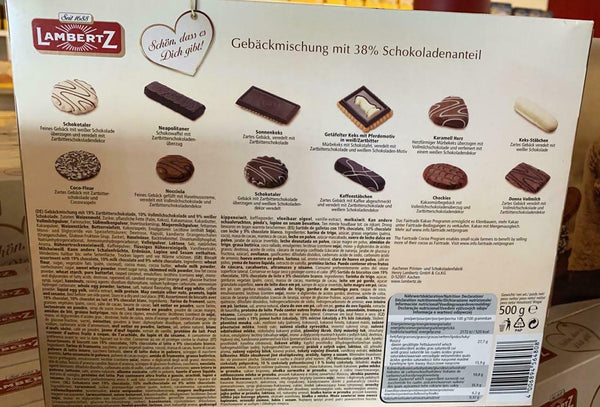Lambertz Gebäckmischung 2 x 500 gr. mit 38 % Schokoladenanteil Coco Fleur Keks