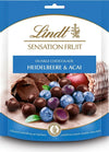 Lindt 3 x 150 g. Sensation Fruit Dunkle Chocolade Kugeln Heidelbeere und Acai