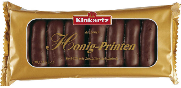 Kinkartz 4x 100gr Aachener Honig-Printen umhüllt 28% Zartbitterschokolade MHD: 30/04/2026