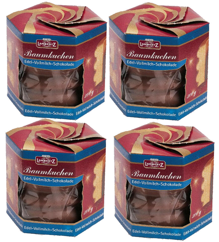 Lambertz 4x 300gr. Baumkuchen Edel Vollmilch  Schokolade MHD/15.12.2025