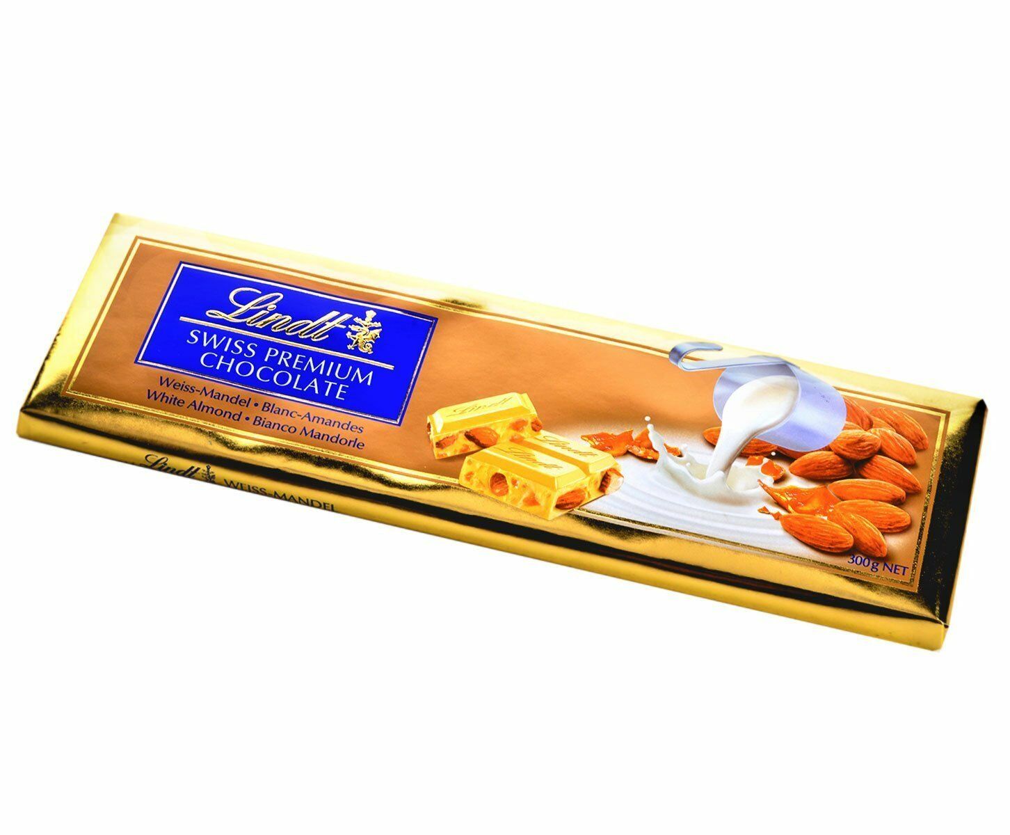 Lindt 300g Weisse Mandel Swiss Premium Schokolade White Almond choclate