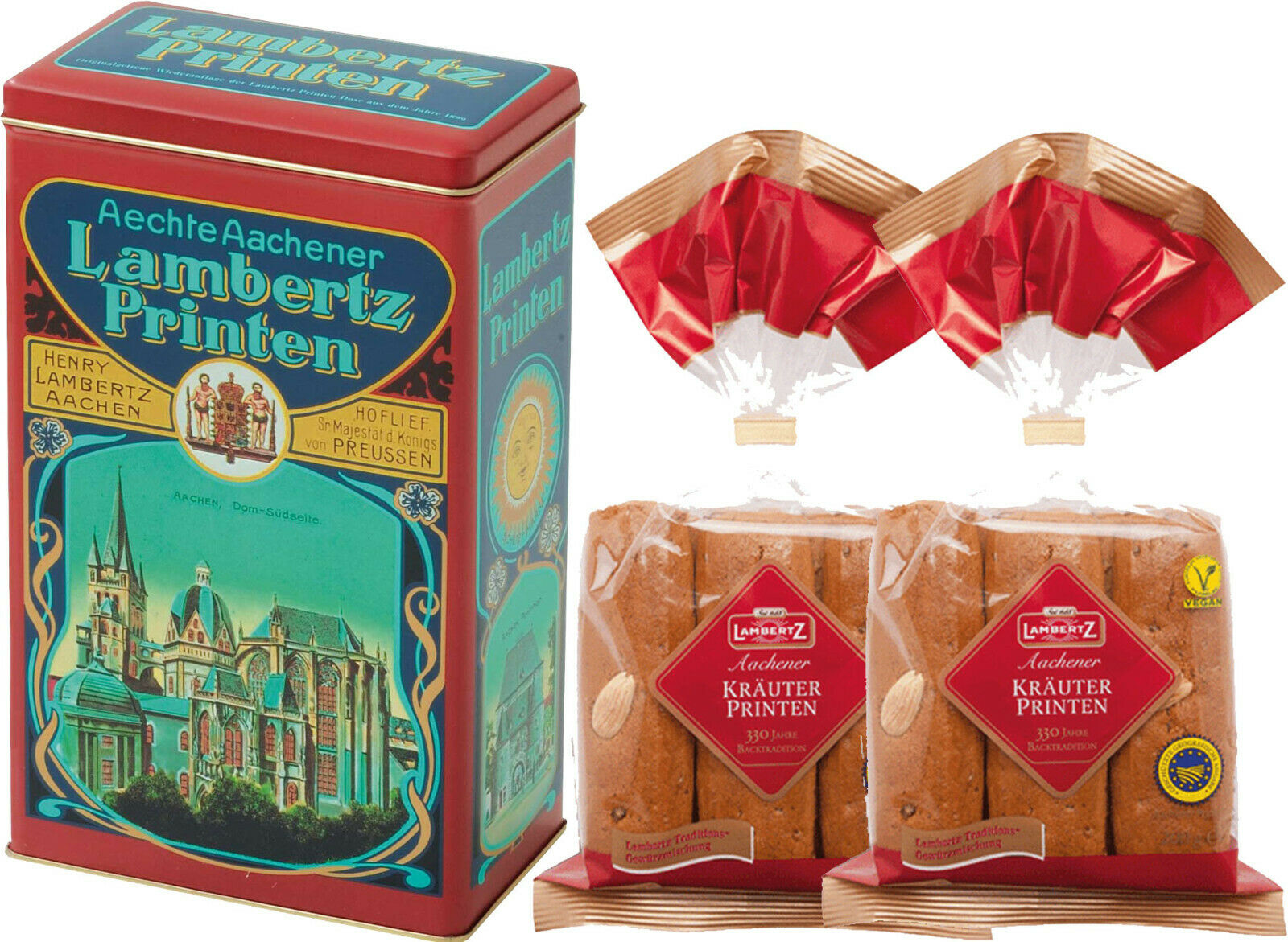 Lambertz 400g Aachener KräuterPrinten Domansicht in Hoflieferant MHD 4/26