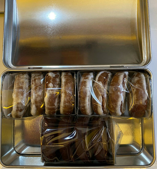 Haeberlein Metzger Elisen Schatulle Oblaten Lebkuchen 2fach Metall Dose Pastell 150 gr