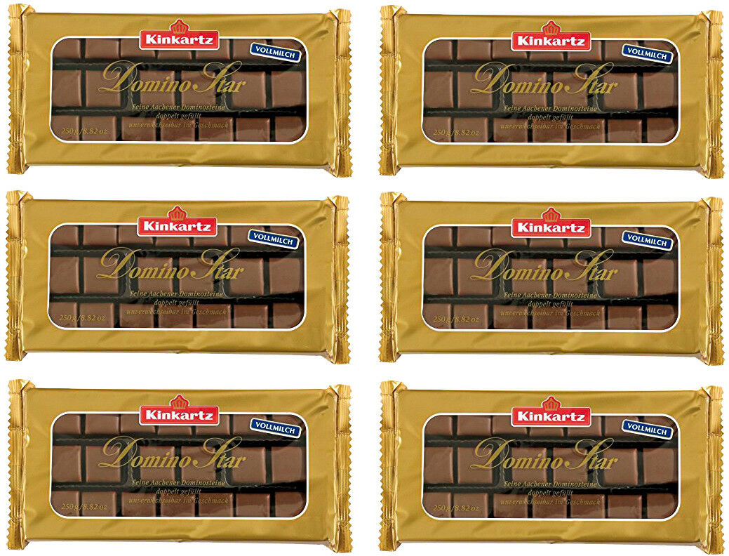 Kinkartz Domino Star Vollmilch Feine Aachener Dominosteine (6 x 250g) MHD: 04/2026