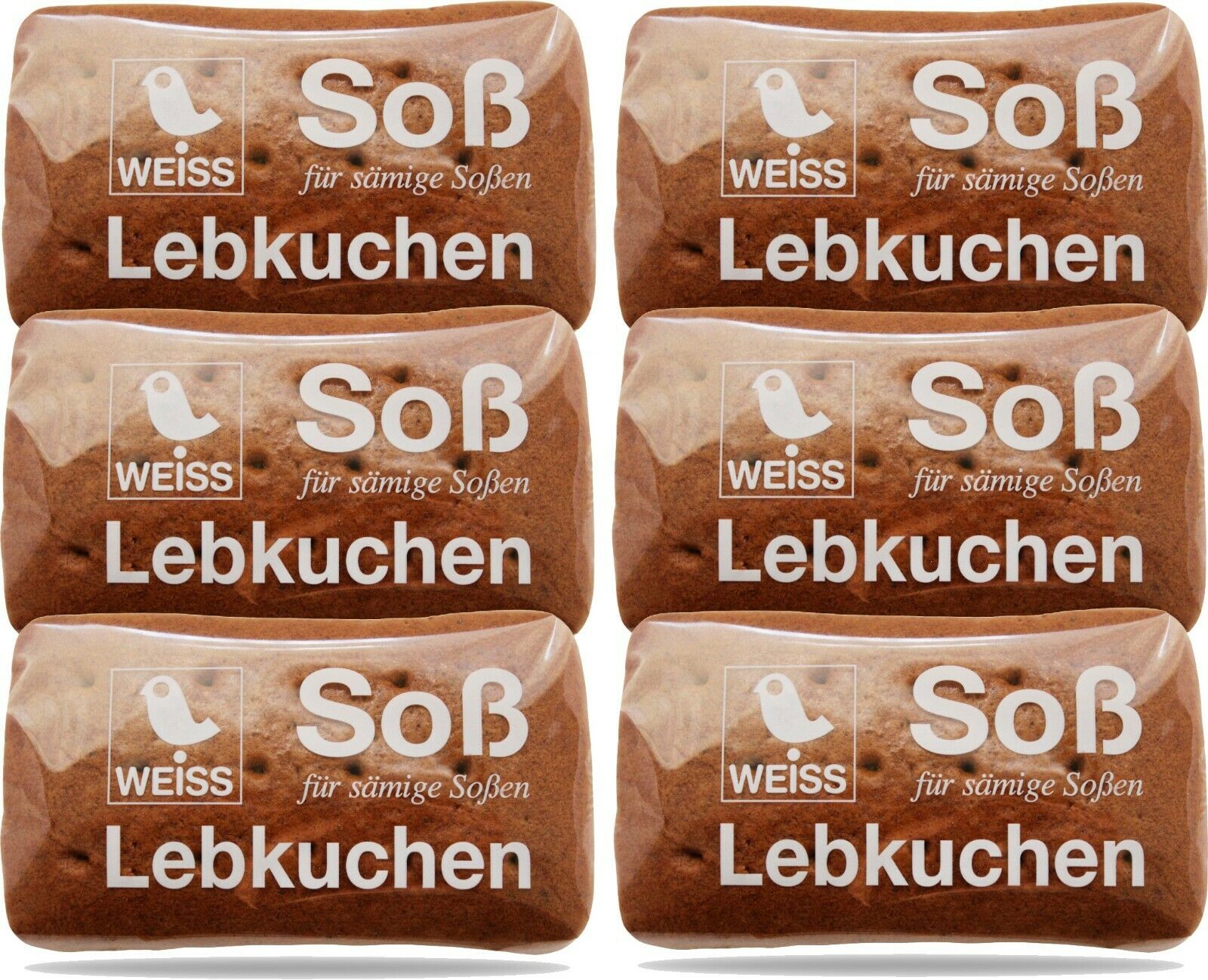 240 gr. Weiss Soß Brauner Lebkuchen für sämige Soßen 6 x 40 gr.