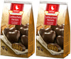Weiss 2x 150g Lebkuchen Herzen mit 23% Zartbitterschokolade überzogen 300g MHD: 4/2026