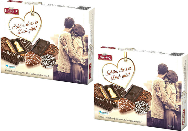 Lambertz Gebäckmischung 2 x 500 gr. mit 38 % Schokoladenanteil Coco Fleur Keks