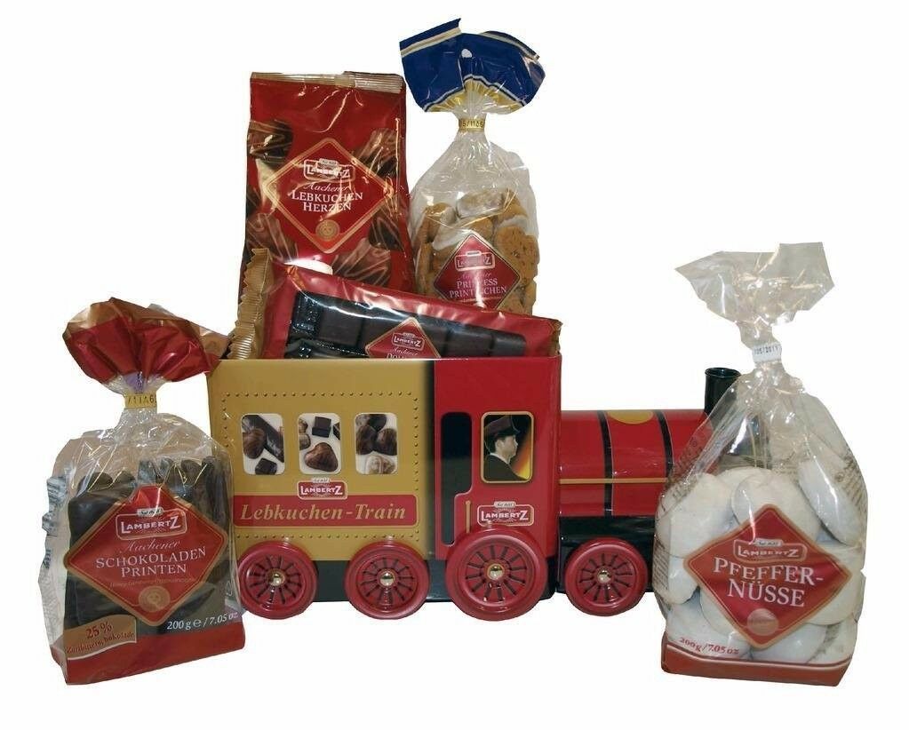 2x Lambertz Lebkuchen LOK Lokomotive UNGEFÜLLT zum befüllen ca 2 Liter Volumen