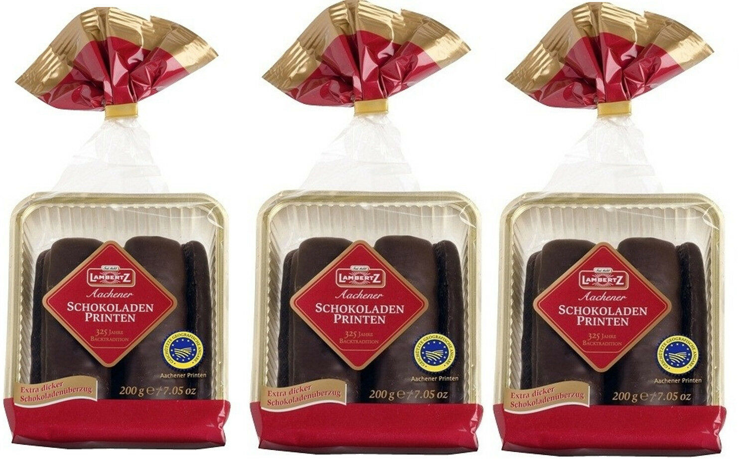 LAMBERTZ 600gr Aachener Schokoladen Printen mit extra dickem Schokoladenüberzug MHD:30/04/2026