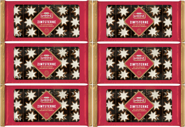 Lambertz Zimtsterne Cinnamon Cookies mit Haselnüssen und Mandel 6 x 175g