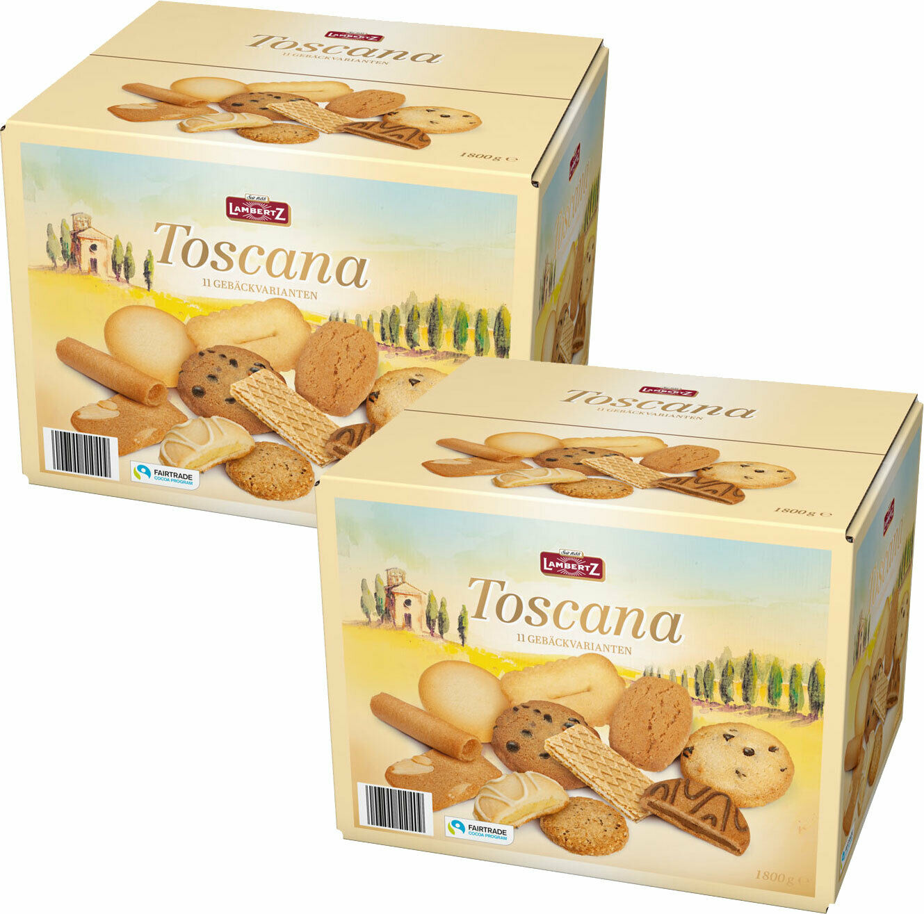 Lambertz Toscana 4x450g sommerliche 11 Gebäckvarianten Office Box 2 x 1,8kg
