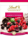 Lindt 3 x 150 g. Sensation Fruit Dunkle Chocolade Kugeln Himbeere und Cranberry