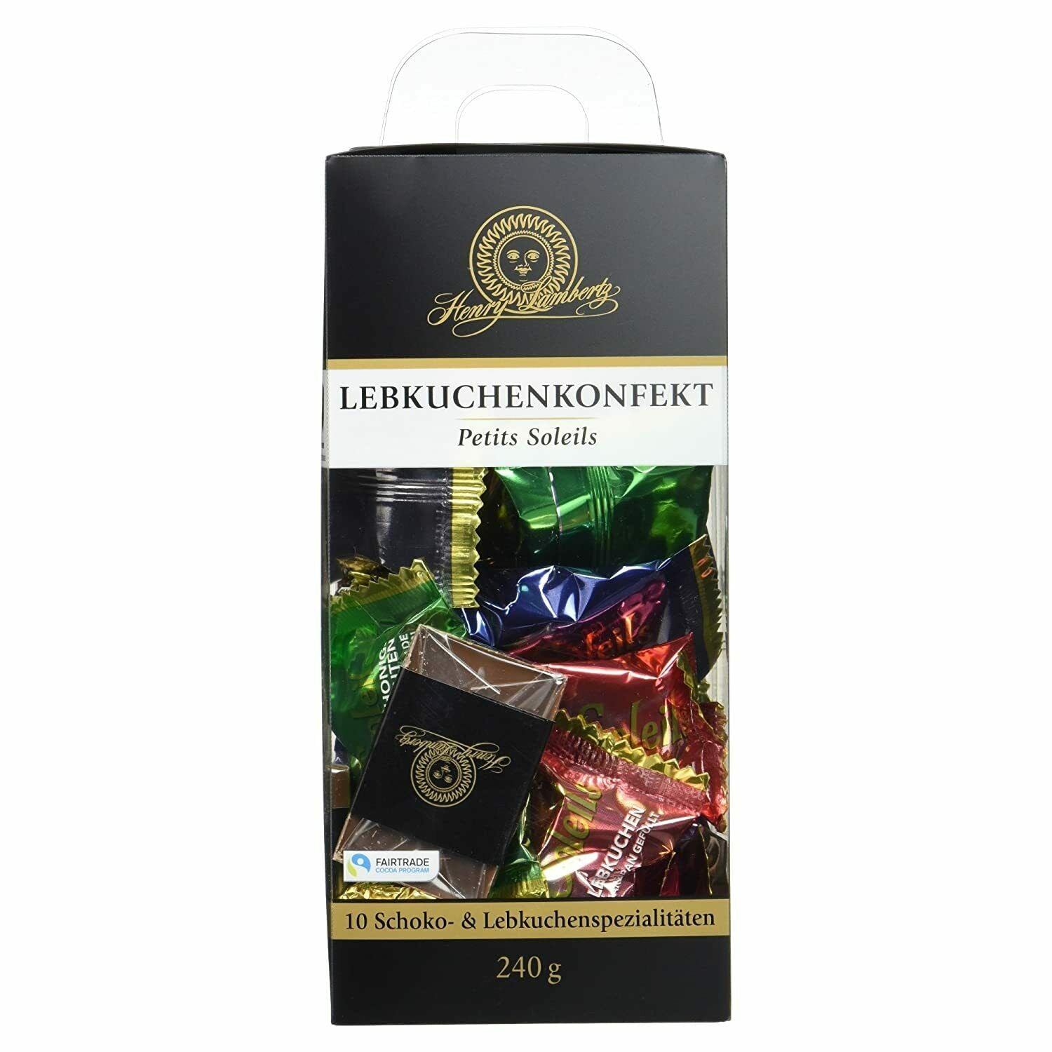 Henry Lambertz Lebkuchenkonfekt Petits Soleils Cubus 240g