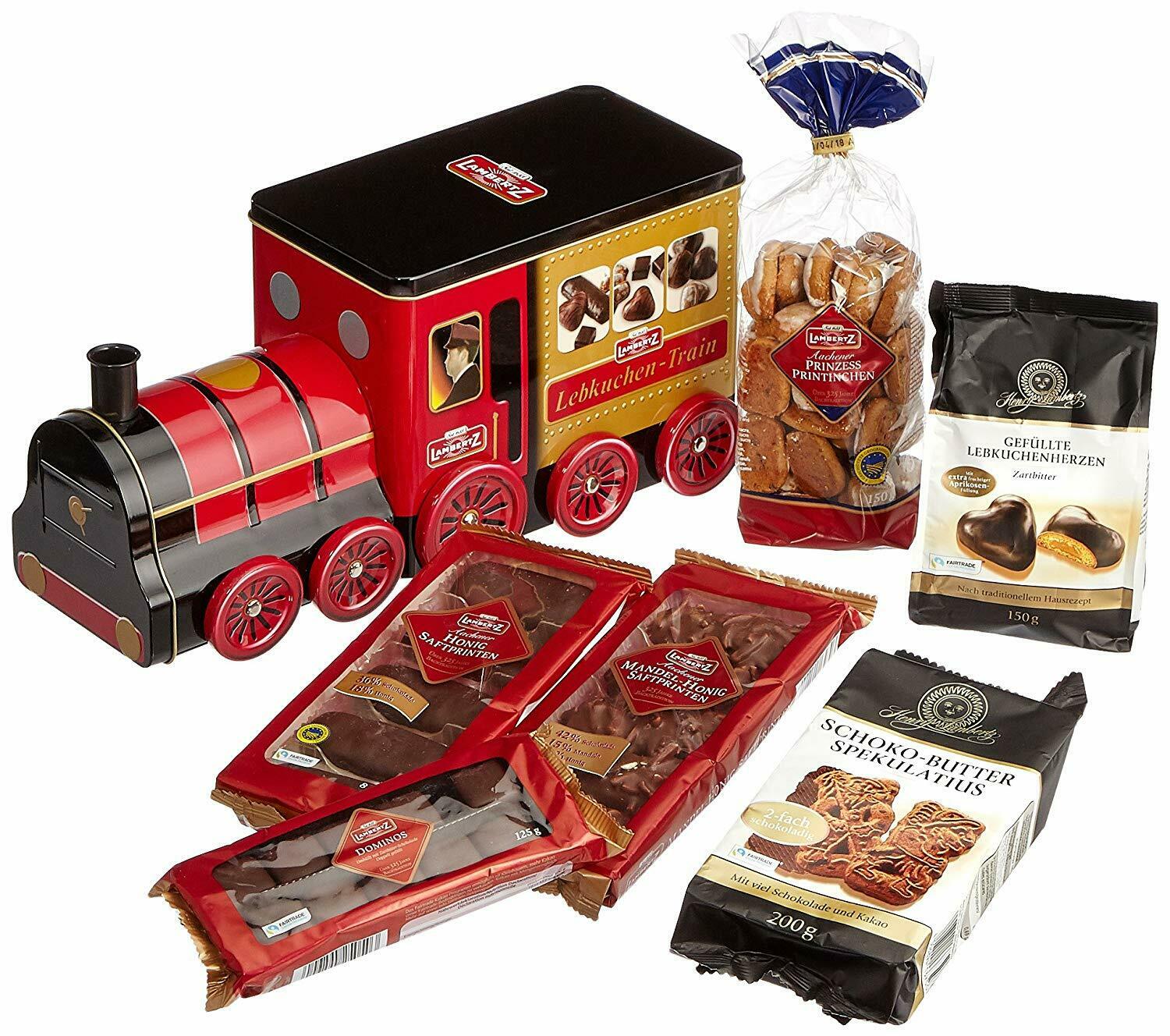 Lambertz Lebkuchen LOK 825g XL Lokomotive befüllt GingerBread Train