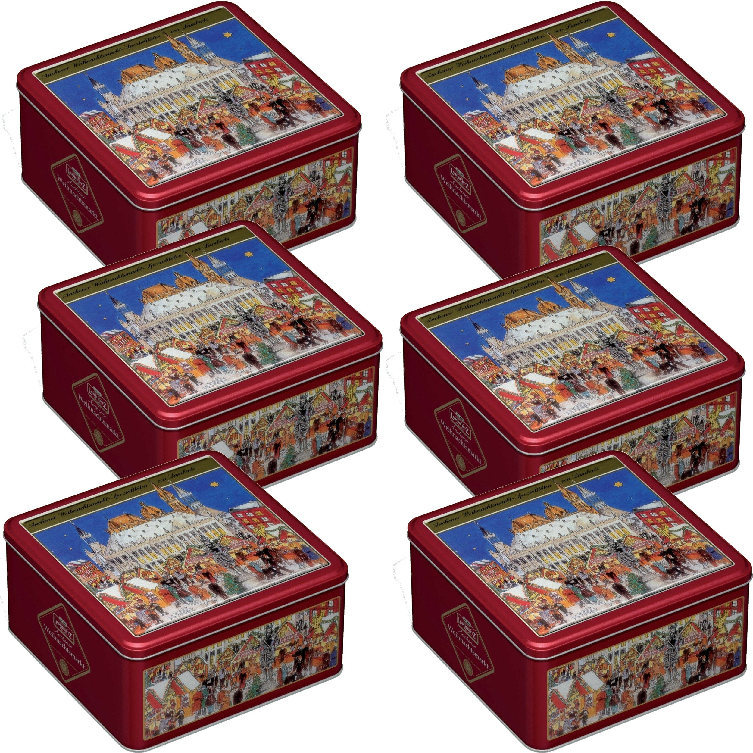 Lambertz Aachener Weihnachtsmarkt mit Rathaus Lebkuchenmischung Dose  1 kg / 3kg / 6kg