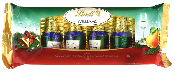 3x Lindt Alkohol Spezialitäten Zartbitter Schokolade mit Williamsbrand 132g = 396g