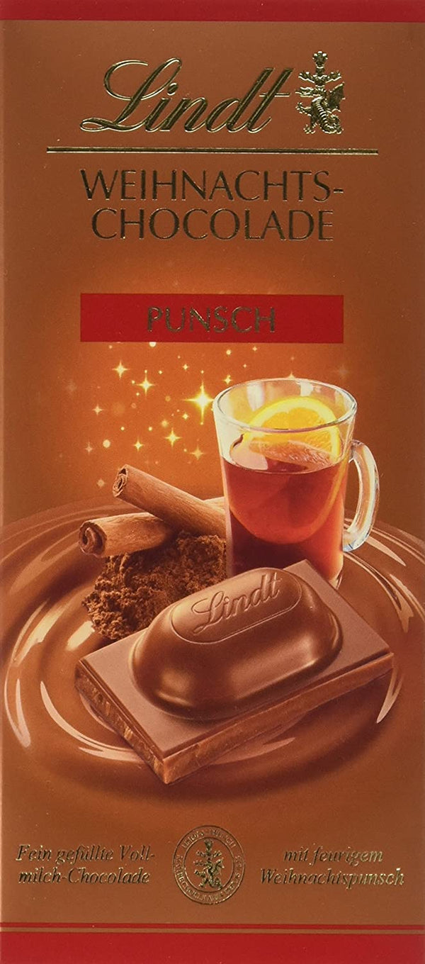 Lindt & Sprüngli Punsch Weihnachts Schokolade 4x100g