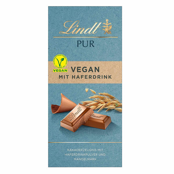 Lindt Vegan Pure Classic Oat vegane Schokoladentafel mit Haferdrink