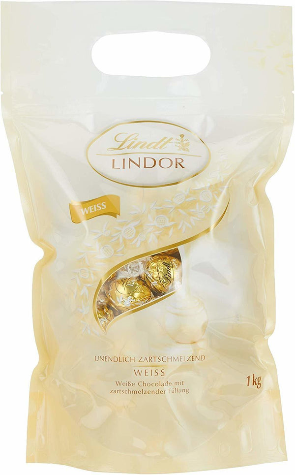Lindt LINDOR Weisse   Schokolade 1kg ca. 80Kugeln