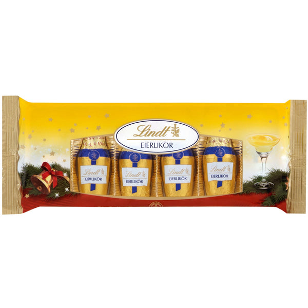 Lindt Alkohol Fläschchen Zartbitter Schokolade mit Eierlikör 131g