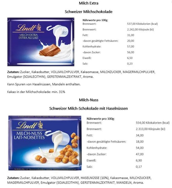 Lindt Naps 500g Napolitains Schokolade in der Geschenkbox Gift Set