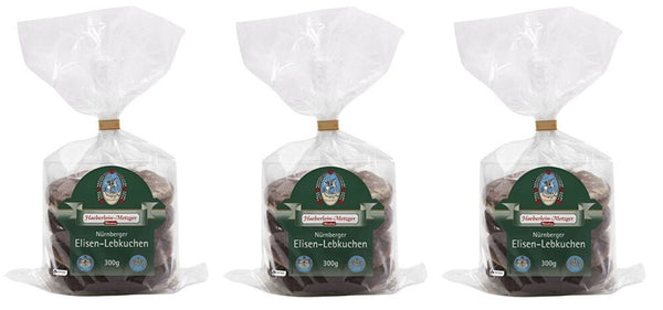 Haeberlein Metzger Elisen Oblatenlebkuchen 33% Ölsamen schokoliert 3 x 300 g MHD: 30/04/2026
