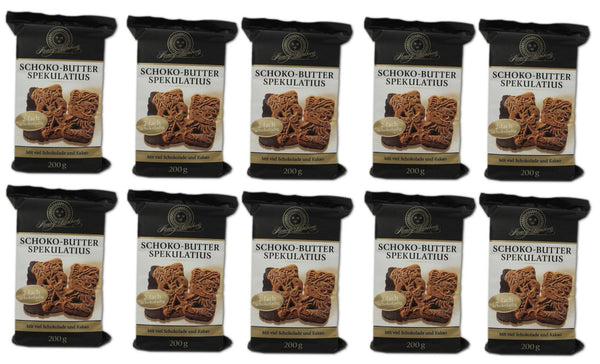 Henry Lambertz 10x 200gr Schoko Spekulatius Traditionell extra dünn gebacken MHD: 4/2026